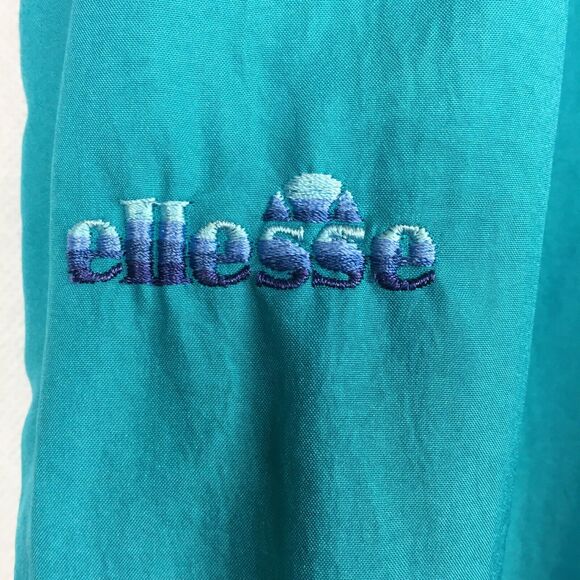 Ellesse Pants Unisex Sz 18W/42M Vintage Blue Lined Windbreaker Jogger Track - Picture 3 of 12